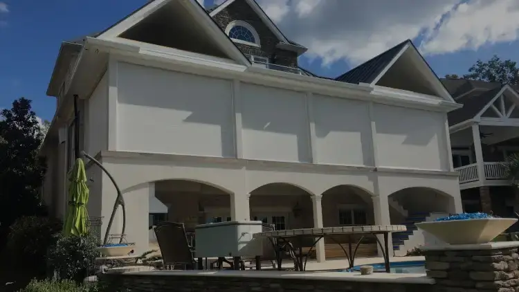 Home with retractable shades