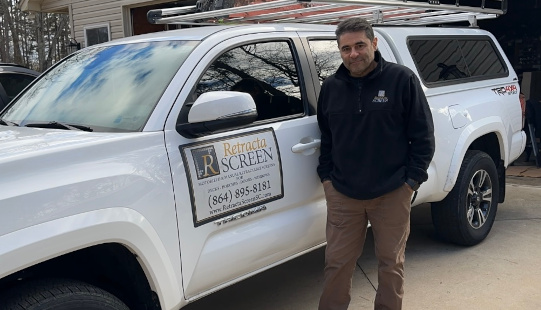 Retracta Screen of the Carolinas owner, Virgo Carrilho